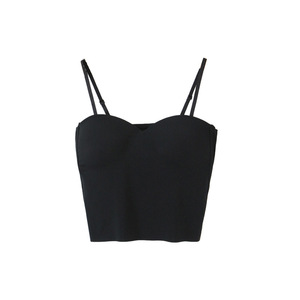 Happy Plus – Camisole pour femmes, couleur unie, haute élasticité, en nylon, avec rembourrage, sous-vêtement, grande taille, gris, blanc, noir, marron - Product Image 2