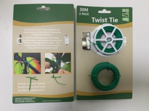 Câble en plastique torsadé réutilisable OEM DIY <span class=keywords><strong>pour</strong></span> jardin, revêtement PVC vert, <span class=keywords><strong>pour</strong></span> greffage de légumes, fixation de plantes grimpantes - Product Image 6