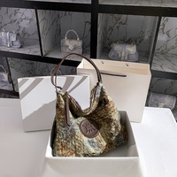 Sacs pour femmes, sac fourre-tout Maraud en jacquard papillon, sac à bandoulière à pois grande capacité, sac panier tissé à porter en bandoulière