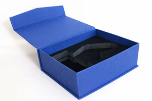 Boîte rigide pliable élégante en matériaux recyclés pour l'emballage d'accessoires électroniques, avec gaufrage UV, emballage cadeau, fourni par l'usine - Product Image 4