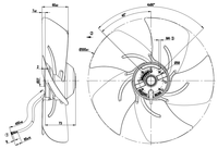 Ventilateur axial A4E350-AP06-01-AP06-34-AP06-32 AQ02 A4E300-AA01-60 -61A A01-02
