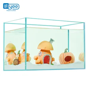 Yee vente en gros aquarium en verre ultra blanc personnalisé avec décoration d'aquarium accessoires d'aquariums filtres et lumières d'aquarium