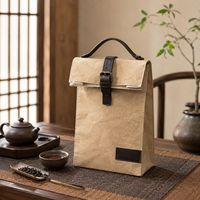 Sacs en papier kraft lavé de haute qualité pour thé, emballage cadeau professionnel pour gâteaux de thé, personnalisables à Yiwu