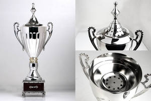 Copa de Trofeo Perpetuo de campeonato <span class=keywords><strong>italiano</strong></span> personalizable, chapado en plata con adorno de plata - Product Image 4