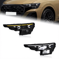 Nouveaux phares LED Junyo pour Audi Q8 2019-2023, mise à niveau vers des feux de jour LED à lentille laser