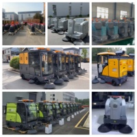Balayeuse autoportée HM3, largeur de nettoyage 2200 mm, balayeuse industrielle pour usine, parc, autoroute, communauté