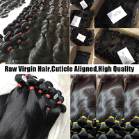 Extensiones de Cabello Humano Virgen Brasileño con Cierre Frontal HD, Paquetes de Muestra Gratis para Proveedores, Cabello Alineado con la Cutícula