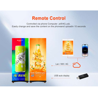 Écran d'affichage LED ultra-fin P1.25 P1.87 P1.5 P2.5, affiche numérique intelligente LED, contrôle WiFi USB, affichage publicitaire intérieur