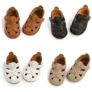 Sandales pour bébés de 0 à 1 an, chaussures pour tout-petits, chaussures d'été pour bébés, légères, en caoutchouc, semelle souple antidérapante, sandales et chaussons pour bébés - Product Image 1