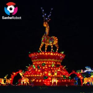 Lanterne électrique d'extérieur étanche en soie enfants modèle Festival spectacle de lumière célébration fleurs noël animaux nouvel an - Product Image 2