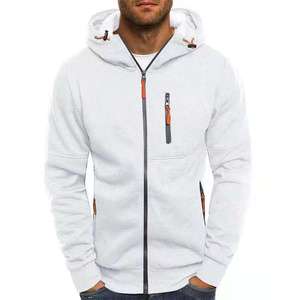 Sudadera con Capucha Personalizada con Logotipo para Hombre, Estilo Urbano, Tejido de Punto, 100% Algodón, Antiencogimiento, Cierre de Cremallera, Logotipo Frontal Estampado, Manga Corta - Product Image 5