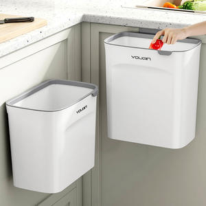 Youpin - Cubo de basura de cocina para montar en la pared, tamaño mediano, rectangular, con tapa, para uso doméstico - Product Image 5