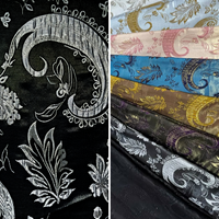 Tissu Jacquard Brocart Double Face 149 g/m² en Polyester Métallisé, Texture Personnalisée pour Jupe et Costume