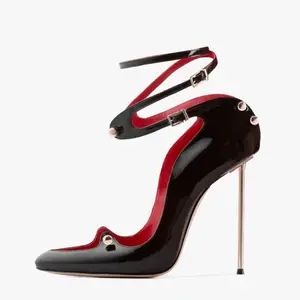 Xinzirain Manufacturer Custom Ladies Pumps Shoes Elegant Point Toe 12cm Pencil Heel Women High Heel Pumps