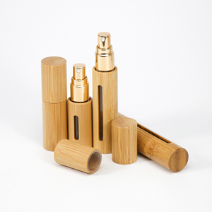 고급 향수병 휴대용 5ml 10ml 미니 유리 향수 스프레이 병 천연 대나무 병 - Product Image 2