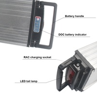 Batterie au lithium rechargeable 48v 30ah pour porte-bagages arrière