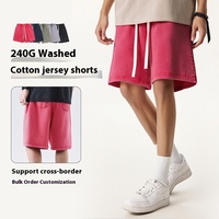 Style japonais à la mode marque hommes été cinq points Shorts lourd lavé flocon de neige vêtements de travail nouvelle poche ample pur coton tricoté