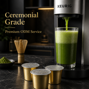 จำหน่ายมัทฉะแบบแคปซูล 24 ชิ้น ใช้ได้กับเครื่องชงกาแฟ Keurig รองรับการผลิตแบบ Private Label และราคาขายส่ง - Product Image 1