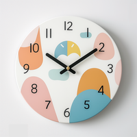 Jam Dinding Abstrak Modern Tanpa Suara Berdetak Pola Geometris untuk Ruang Tamu Kamar Tidur Dekorasi Rumah Gaya Nordik Item Dekorasi