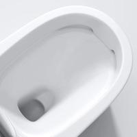 WC monobloc à double chasse 3/6 litres, économie d'eau, siphon en S, abattant à fermeture douce, revêtement facile à nettoyer, certifié CE, pour villa