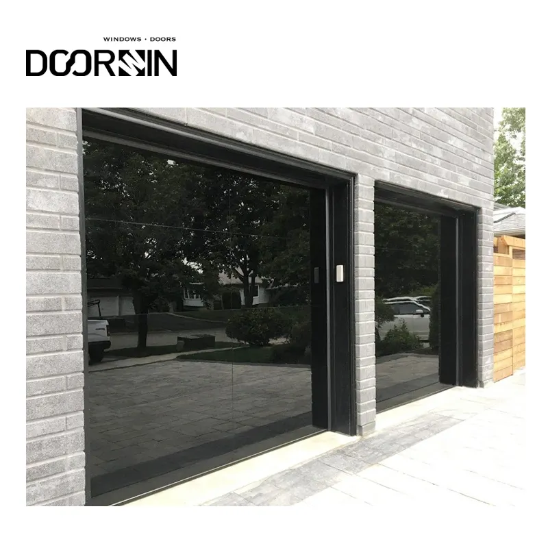 Doorwin Cửa Gara Bằng Nhôm Bên Ngoài Thiết Kế Tối Giản Hiện Đại Cửa Gara Bằng Kính Chống Va Đập Cho Nhà Cửa