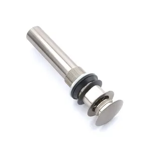 Brushed Nickel Pop Up Waste Drain For Sink Pop Up Drain Stopper With Overflow