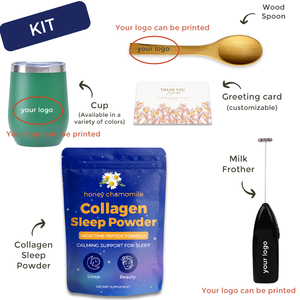 Kit de marque privée vitamines naturelles collagène poudre de sommeil soutien avec mélatonine poudre de sommeil réparatrice collagène protéine beauté - Product Image 5