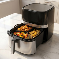 Insert de séparation pour friteuse à air en silicone de qualité alimentaire, rond/carré, résistant à la chaleur, antiadhésif, réutilisable pour la cuisine