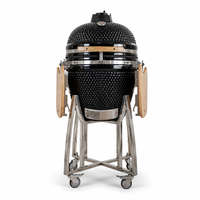 Barbecue Kamado en céramique AUPLEX Komodo 21 pouces pour cuisine extérieure, barbecue au charbon de bois, fumoir pour jardin, terrasse et divertissements