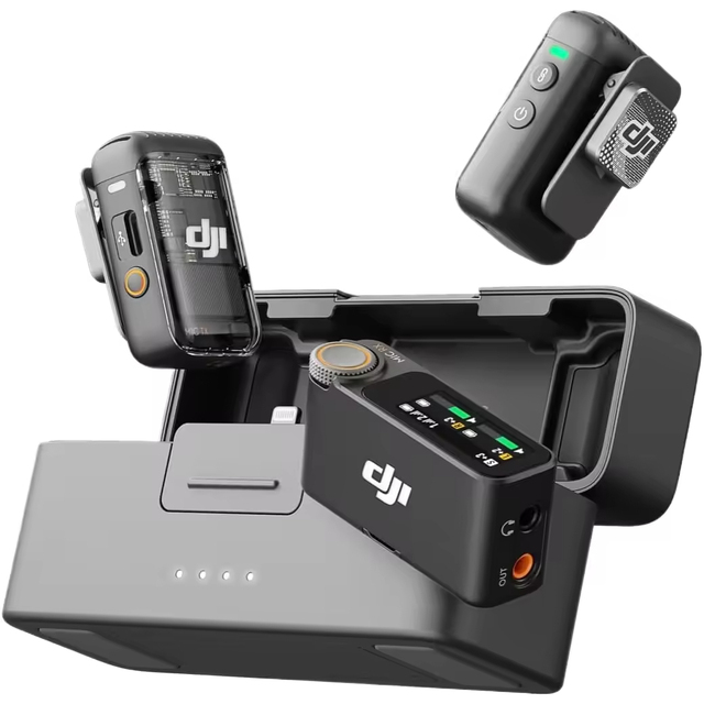 Studio Quality Original (2TX+1RX+Charging Case) Wireless Mic for Mic 2 250m Audio Transmission 32Bit Float Standalone Record