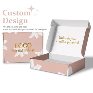 Wholesale Custom Printed Unique Small <b>pink</b> Color Printed Clothing Underwear Corrugated Packaging Packing Shipping Mailer <b>Box</b> - Product Image 1
