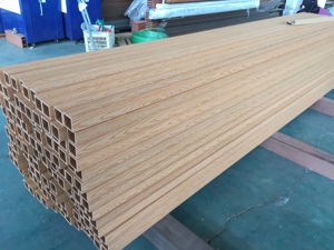50*50 Ống Vuông WPC Rỗng Vuông Gỗ Ống <span class=keywords><strong>Composite</strong></span> Decking Hàng Rào Ngoài Trời Lan Can - Product Image 5
