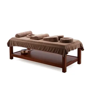 高品质豪华美容院家具便携式木制水疗面部床按摩床沙龙餐桌