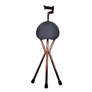 Canne pliante Hengshunhe avec tabouret marron en forme de Z réglable pour la marche des personnes âgées - Product Image 3