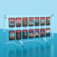 Boîte de rangement pour cartouches de jeu Switch, transparente en cristal, 14 en 1, boîte à cartes magnétique en acrylique pour Nintendo NS