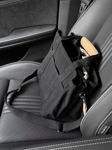 Sac en toile de coton épaisse, style populaire, sac fourre-tout à bandoulière avec poche - Product Image 3