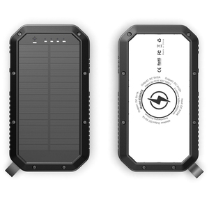 Banco de energía <span class=keywords><strong>Solar</strong></span>, Cargador <span class=keywords><strong>Solar</strong></span> portátil, 20.000 mAh, Cargador inalámbrico Qi y Tres Puertos USB - Product Image 3