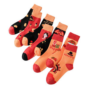 All'ingrosso Halloween natale zucca divertente Anti-batterico calze a equipaggio lungo Casual tubo per le donne degli uomini Plus-Size per l'autunno - Product Image 5