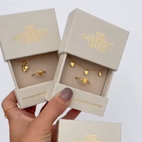Vente en gros de boîte cadeau à tiroir à bijoux personnalisée de luxe boîte de présentation doublée d'éponge pour colliers bracelets boucles d'oreilles stratification mate