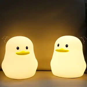 Wiederauf ladbare Benson Duck Nachtlicht Silikon Nachttisch lampe für Kinder Baby Sleep Partner Trainer