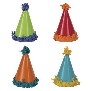 Vente en gros de mini chapeaux de fête vibrants à pompons paquet de chapeaux en papier multicolores anniversaires nouvel an et événements de fête à thème - Product Image 6