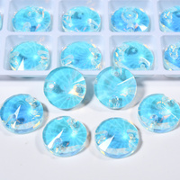 BOBOHOO coser diamantes de imitación al por mayor Rivoli forma fluorescencia Flatback Cristal Diamantes de imitación coser en vestido corpiño apliques Hijab