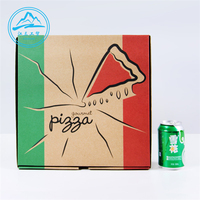 Vente en gros de carton kraft ondulé impression couleur boîte à pizza jetable de qualité alimentaire 8 "10" 12 "14" 16 "18" 20 "Vente en gros