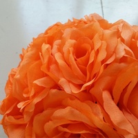 Boule de fleurs plate géante réaliste et légère, faite à la main, en tissu plastique gaufré, pour mariage, suspendue, spéciale transfrontalière