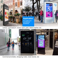 Écran LED publicitaire extérieur Totem, borne interactive, borne photo, écran tactile 55 pouces, menu numérique pour drive-in, SDK