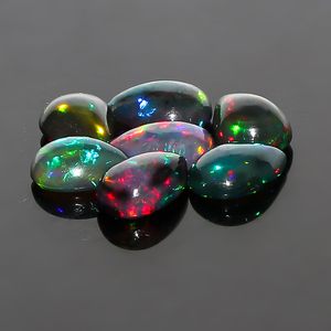 YASHEE Opale noire naturelle taille poire 10x7 MM, pierre précieuse éthiopienne non sertie pour la fabrication de bijoux, pierre en vrac, fourniture DIY - Product Image 4