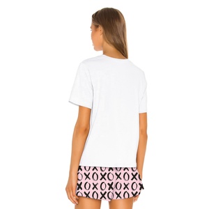 Pijamas de Verano para Mujer, Pantalones Cortos con Estampado de Corazón, Conjunto de 2 Piezas, Ropa Casual - Product Image 3