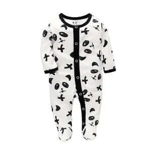 Manufacturer Wholesale Embroidery Autumn Winter Pure Cotton New Born Baby Boys And Girls Romper Jumpsuit Clothing Online
