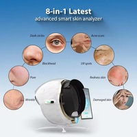 Appareil d'analyse de la peau du visage avec intelligence artificielle de simulation cutanée 3D par apprentissage profond, stockage cloud, rapport QR et suggestions de soins