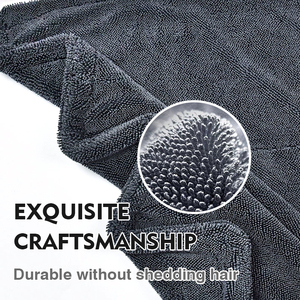 Serviette de lavage de voiture en microfibre professionnelle, 1200 GSM, double couche, à poils torsadés, super absorbante, très résistante, épaisse et sans peluches - Product Image 3